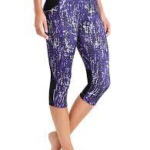 Athleta PEBBLE BE FREE‎ KNICKER Capri Leggings Vibrant Cobalt- Size Small